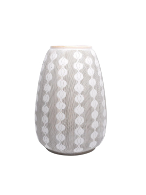 Gray And White Bulb Vase