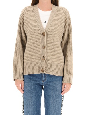 Stella Mccartney Ribbed V-neck Cardigan