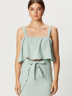 Kimmy Top (seafoam Gauze)