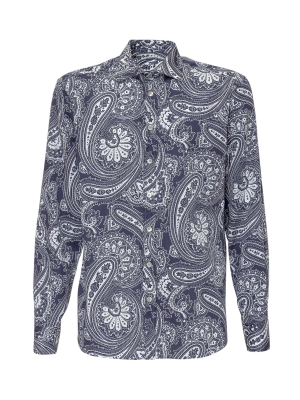 Etro Graphic Print Classic Collar Shirt