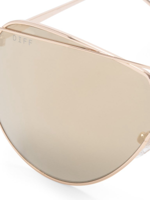 Maeve - Gold + Gold Mirror Sunglasses