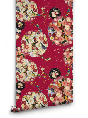 Flower Bomb Wallpaper In Red From The Kingdom Home Collection By Milton & King