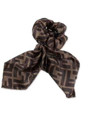 Fendi Kids Ff Motif Scarf Scrunchie