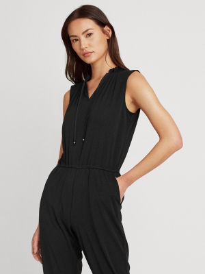 Matte Jersey Sleeveless Jumpsuit