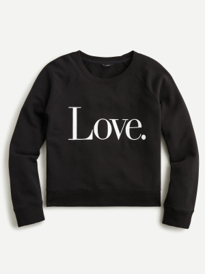 "love" Sweatshirt In Original Cottton Terry