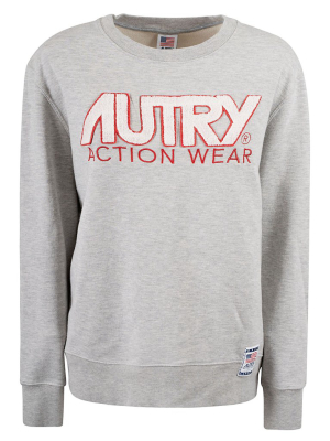 Autry Logo Embroidered Crewneck Sweatshirt