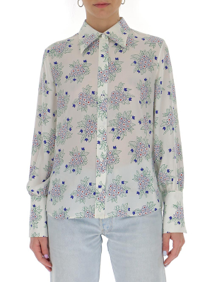 Chloé Floral Print Classic Collar Shirt