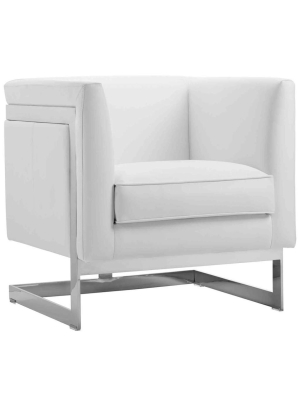 Soho Chair, White Leather