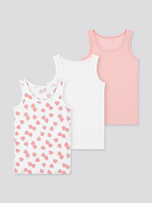 Toddler Cotton Mesh Tank Top (set Of 3)