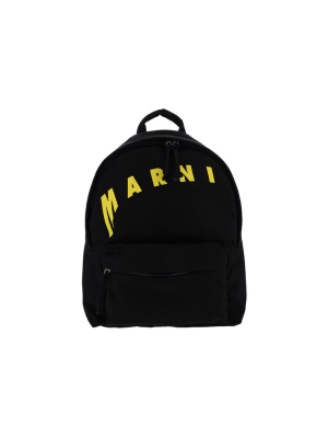 Marni Cellulose Distorted Logo Backpack