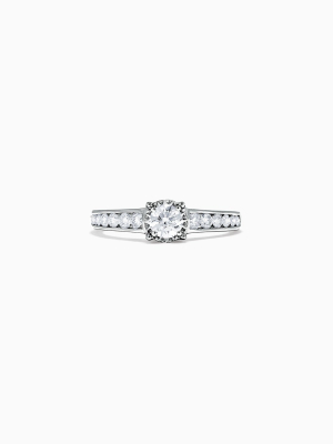 Effy Bridal 14k White Gold Diamond Ring, 0.77 Tcw