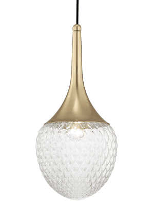 Bella 1 Light "b" Pendant - Aged Brass