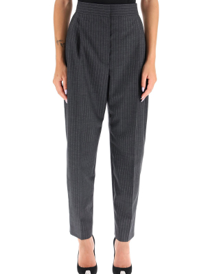 Alexander Mcqueen High-waisted Pinstripe Trousers