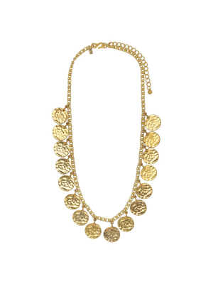 Satin Gold Coin Necklace