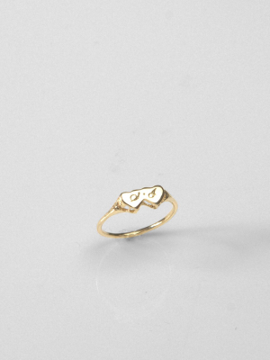 Double Heart Ring / Sterling Silver