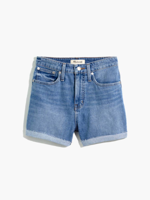 Curvy High-rise Denim Shorts In Wyndale Wash