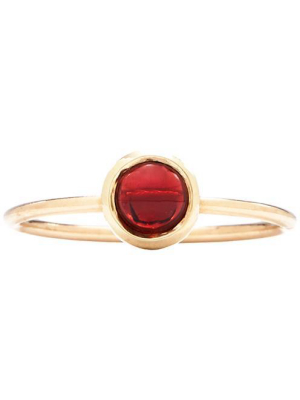 Gemstone Stacking Ring With Garnet