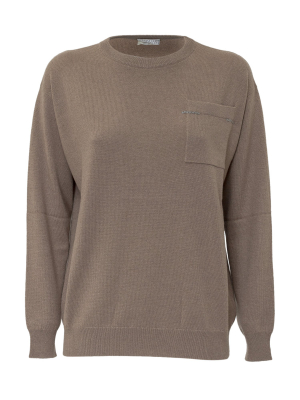 Brunello Cucinelli Chest Pocket Knitted Jumper