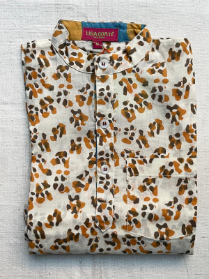 Medium Baby Kurta In Leopard Butter