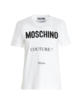 Moschino Logo Printed Crewneck T-shirt