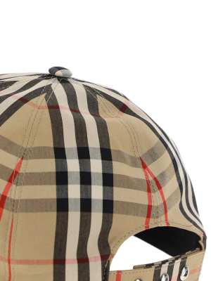 Burberry Monogram Checked Baseball Cap