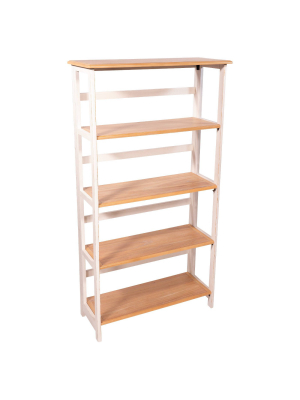 60" 5 Shelves Medford Bookcase Distressed White - Osp Home Furnishings