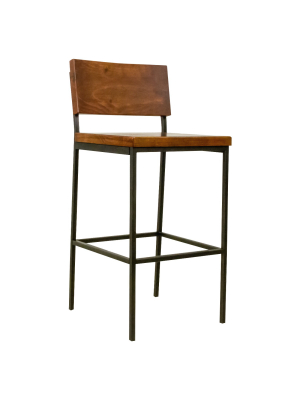 Sawyer Wood/metal Bar Stool Java Pine - Progressive