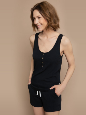 Caviar Black Modal Rib Women's Tank Top