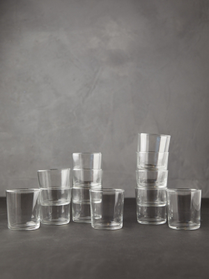 Modern Cafe Glassware, Set Of 12