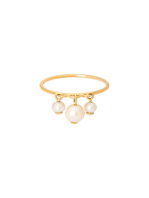 Pearl Triplet Ring