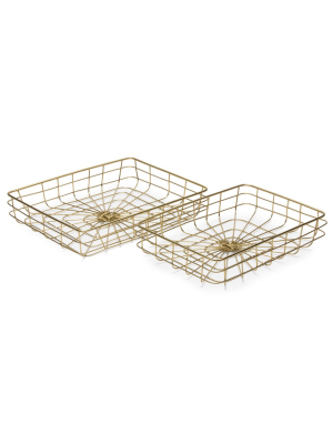 Pigeon & Poodle Mena Trays - Set Of 2