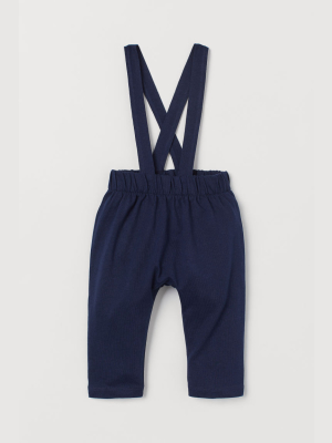 Cotton Jersey Suspender Pants