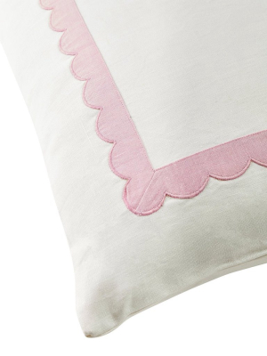 Scallop Trim Pillow In Thistle