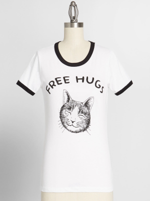 Free Hugs Ringer Tee