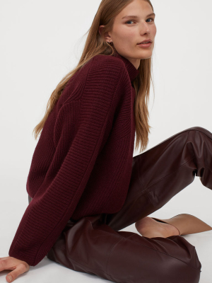 Knit Mock-turtleneck Sweater