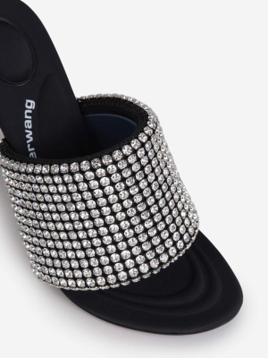 Alexander Wang Sienna Crystal Slide Sandals