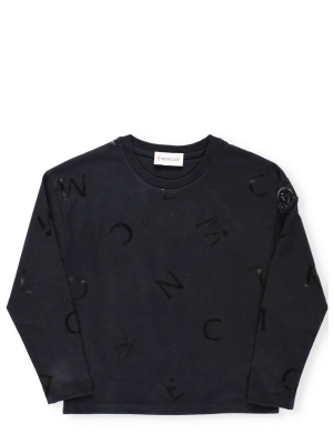 Moncler Enfant Logo Print Sweatshirt