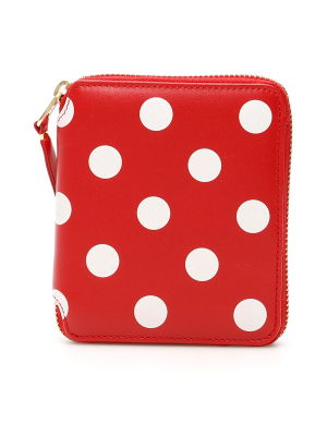 Comme Des Garçons Wallet Polka-dot Zip-around Wallet