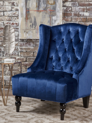 Toddman High-back New Velvet Club Chair - Christopher Knight Home