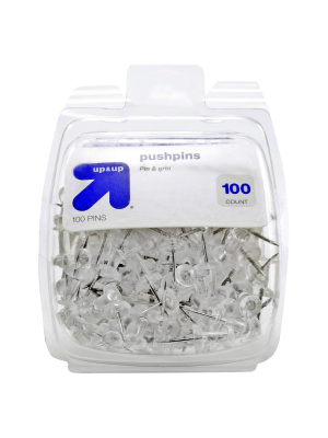 100ct Push Pins Clear - Up&up™