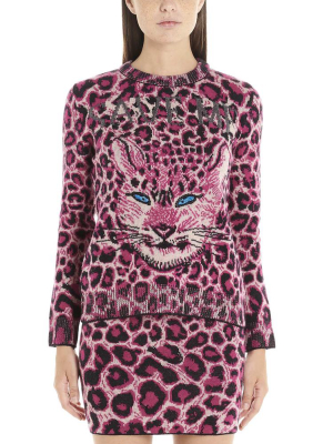 Alberta Ferretti Save Me Leopard Knitted Sweater