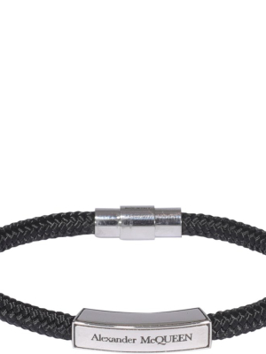 Alexander Mcqueen Logo Woven Bracelet