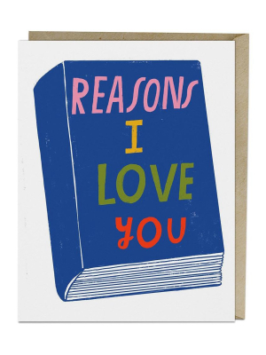 Reasons I Love You Card