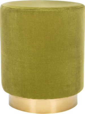 Elyse Ottoman Lime/brass