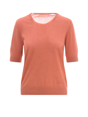 Tory Burch Short Sleeve Ribbed T-shirt