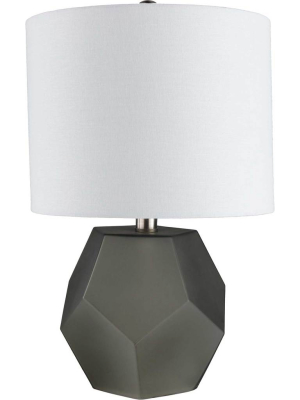 Keanu Table Lamp Charcoal/white