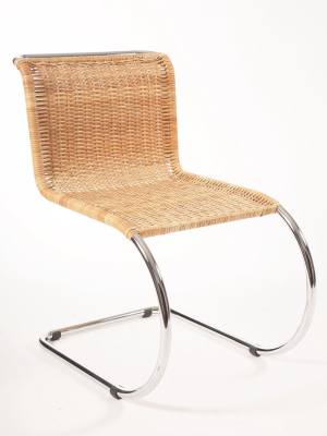 Italian Mies Van Der Rohe Cane Chair