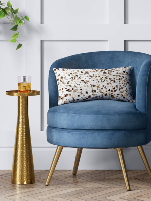 Beadle Accent Chair With Brass Leg Velvet Blue - Project 62™