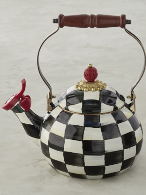 Mackenzie-childs Whistling Teakettle, Courtly Check