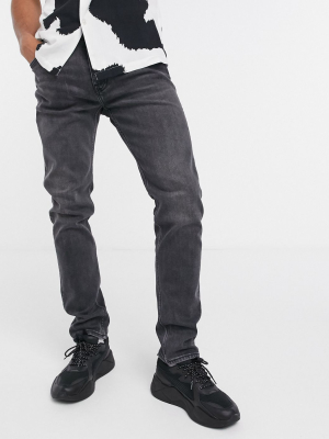 Weekday Friday Skinny Fit Jeans In Night Black